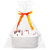 Picture of Poschnor Baby Gift Basket with Gift Bags and Ribbons, 12X 8 X 5 Inch Empty Cotton Rope Baby Basket, Basket Organizer for Baby and Pet Toys, White