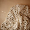Picture of mushie Extra Soft Muslin Fitted Crib Sheet | 192 Thread Count | 28"x 52" (Black Daisy)