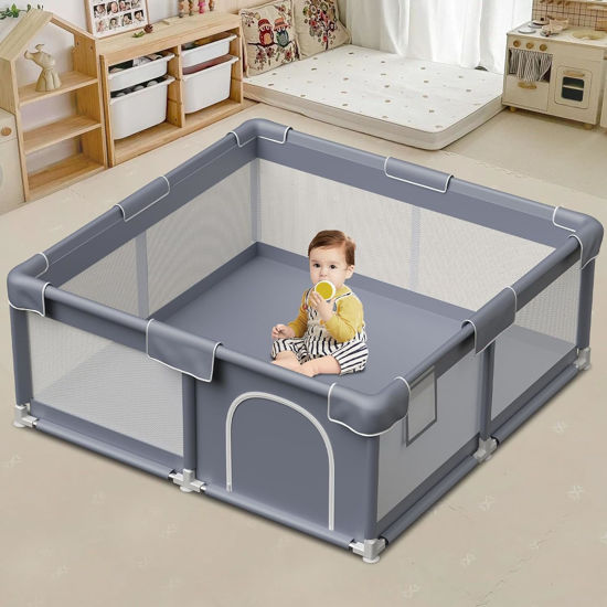 Picture of Baby Playpen 50x50 Inch, Playpen for Babies and Toddlers Baby Playpen Fence Playard Activity Center, Without MAT Included