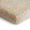 Picture of mushie Extra Soft Muslin Fitted Crib Sheet | 192 Thread Count | 28"x 52" (Pastel Blooms)