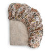 Picture of mushie Extra Soft Muslin Fitted Crib Sheet | 192 Thread Count | 28"x 52" (Retro Flowers)