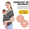 Picture of Acrabros Baby Wrap Carrier,Hands Free Baby Carrier Sling,Lightweight,Breathable,Softness,Perfect for Newborn Infants and Babies Shower Gift,Heather Grey