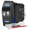 Picture of Nilight Down Up Polarity Reverse Switch DPDT 20A 7PIN Momentary Rocker Switch ON Off ON Switch 12V 24V Toggle Switch Jumper Wires for Control Motor for Hoist, Crane, Linear Actuator