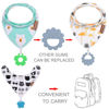 Picture of vuminbox Baby Bandana Drool Bibs 6-Pack and Teething Toys 6-Pack Made with 100% Organic Cotton, Absorbent and Soft Unisex (6-Pack Unisex)
