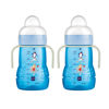 Picture of MAM Plastic Trainer Cup, Trainer Drinking Cup with Extra-Soft Spout, Spill-Free Nipple, and Non-Slip Handles, for Boys 4+ Months, Eight Ounces