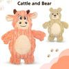 Picture of Dog Toys for Large Breed, Squeaky Funny Cute Interactive Medium & Small Dog Toys, Stuffed Plush Animals Puppy Toys - 5PACK