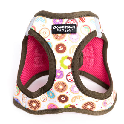 Picture of Downtown Pet Supply Step in Dog Harness for Small Dogs No Pull, Large, Donut - Adjustable Harness with Padded Mesh Fabric and Reflective Trim - Buckle Strap Harness for Dogs