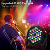 Picture of LUNSY Dj Lights, 36 LED Par Lights Stage Lights with Sound Activated Remote Control & DMX Control, Stage Lighting Uplights for Wedding Club Music Show Christmas Holiday Party Lighting - 2 Pack
