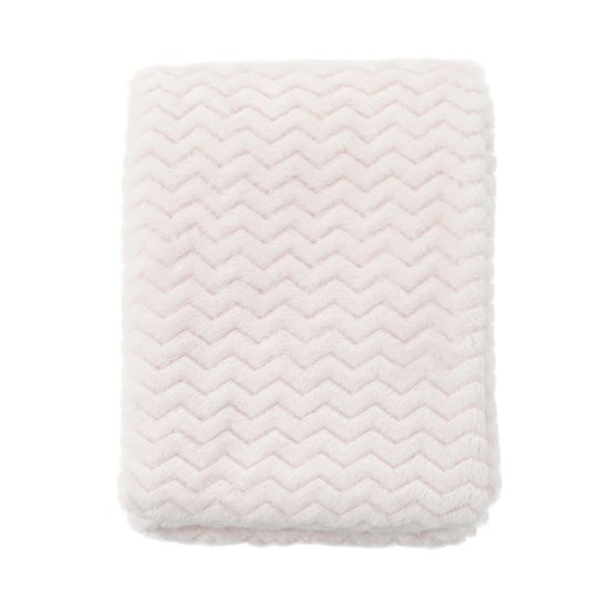 Picture of CREVENT 30''X40'' Soft Cozy Warm Baby Blankets for Boys Girls Solid Color - All Season Use - Newborn Essentials (Wave Ivory/White)