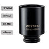 Picture of ZOYAKKI 1/2" Drive x 41 mm Deep 6 PT Impact Socket, CR-MO, 1/2-inch Drive 6 Point Axle Nut Socket for Easy Removal of Axle Shaft Nuts (41MM)