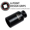 Picture of ZOYAKKI 6-Point 1/2-Inch Drive Deep Impact Socket- 1-1/4" (SAE), CR-MO, 1/2-inch Drive 6 Point Axle Nut Socket for Easy Removal of Axle Shaft Nuts (1-1/4")