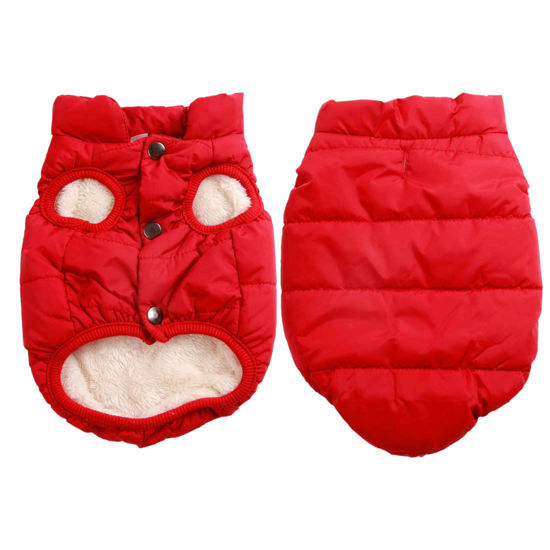 Picture of JoyDaog Warm Fleece Dog Jacket for Small Dogs,Puppy Coat for Winter Cold Weather,Red XSmall
