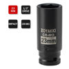 Picture of ZOYAKKI 1/2" Drive x 23 mm Deep 6 PT Impact Socket, CR-MO, 1/2-inch Drive 6 Point Axle Nut Socket for Easy Removal of Axle Shaft Nuts (23MM)