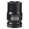 Picture of ZOYAKKI Shallow Impact Socket, SAE, 1/2 Inch Drive, 6 Point, Metric x 14 mm