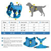 Picture of WINGOIN Blue Tactical Dog Harness for Large Dogs No Pull Adjustable Pet Harness with Handle Reflective K9 Military Service Dog Vest for Walking Hiking Training (XL)