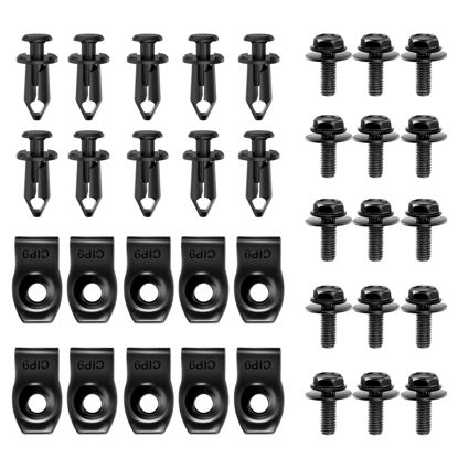 Picture of Nilight 35PCS Engine Under Cover Splash Shield Guard Body Bolts Bumper Fender Liner Push Retainer Fastener Rivet Clips Extruded U-Nuts for Infiniti G35 G37 FX35 FX45 EX35 Nissan 370Z 350Z