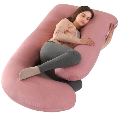 Picture of BATTOP Pregnancy Pillow for Sleeping,Maternity Pillow with Cooling Removable Cover,Support for Back,Legs,Belly,HIPS for Pregnant Women,Body Pillows for Adults,Pregnancy Must Haves