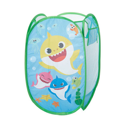 Picture of Idea Nuova Baby Shark Pop Up Hamper Storage Bin with Durable Carry Handles, 21" H x 13.5" W X 13.5" L