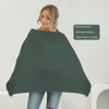 Picture of Breathable Car Seat Cover for Babies - Multi-Purpose Soft Rayon Nursing Cover for Breastfeeding, High Stretchy Infant Carseat Canopy, Stroller Cover (Smooth Rayon, Roman Green)