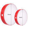 Picture of Nydotd 10 Inch & 8 Inch Hand Drum Percussion Wood Frame Drum with Drum Stick Percussion Instruments Preschool Musical Education Performance Pro Hand Drum with Wooden Drum Beater (Red)
