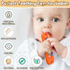 Picture of AiTuiTui Baby Teether for Teething Relief Baby Toys 3 6 9 12 Months, Silicone Baby Teether Toy for Babies Remote Control Newborn Infant Boy Girl Autism for Baby Gifts, Orange