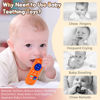 Picture of AiTuiTui Baby Teether for Teething Relief Baby Toys 3 6 9 12 Months, Silicone Baby Teether Toy for Babies Remote Control Newborn Infant Boy Girl Autism for Baby Gifts, Orange