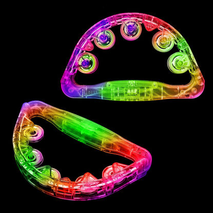 Picture of LED Tambourine, Light up Musical Flashing Tambourine (2 PCS)