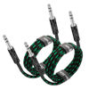 Picture of Augioth 1/4 TRS Cable 6ft 2Pack, Balance 6.35mm TRS Plug, Stereo Quarter inch TRS Male Cable for Power Speaker, Mixer, Amplifier