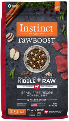 Picture of Instinct Raw Boost, Natural Dry Dog Food with Freeze Dried Pieces, High Protein, Grain Free Recipe - Real Beef, 10 lb. Bag