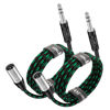 Picture of Augioth XLR Male to 1/4 Cable 6ft 2Pack, Balance 6.35mm TRS Plug to 3-pin XLR Male, Quarter inch TRS Male to XLR Male Mic Cable for Power Speaker, Mixer, Amplifier
