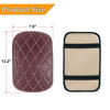 Picture of Auto Center Console Pad, PU Leather Car Center Console Box Cushion, Non Slip Soft Armrest Seat Box Cover, Waterproof Vehicle Armrest Protector for SUV, Truck, Car (Rhombic Lattice Wine Red/Beige)