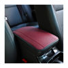 Picture of 8sanlione Car Armrest Storage Box Mat, Fiber Leather Car Center Console Cover, Car Armrest Seat Box Cover Accessories Interior Protection for Most Vehicle, SUV, Truck, Car (Wine Red)