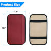 Picture of 8sanlione Car Armrest Storage Box Mat, Fiber Leather Car Center Console Cover, Car Armrest Seat Box Cover Accessories Interior Protection for Most Vehicle, SUV, Truck, Car (Wine Red)