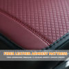 Picture of 8sanlione Car Armrest Storage Box Mat, Fiber Leather Car Center Console Cover, Car Armrest Seat Box Cover Accessories Interior Protection for Most Vehicle, SUV, Truck, Car (Wine Red)