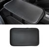 Picture of 8sanlione Leather Center Console Cushion Pad, 11.4"x7.4" Waterproof Armrest Seat Box Cover Fit for Most Cars, Vehicles, SUVs, Comfort, Car Interior Protection Accessories (Black/Carbon Fiber)
