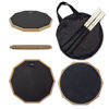 Picture of HAIRIESIS Snare Drum Practice Pad,12-Inch Practice Drum Pad,Double Sided Silent Drum Pad and Sticks,Drum Pads Carry Bag