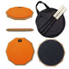 Picture of HAIRIESIS Snare Drum Practice Pad,12-Inch Practice Drum Pad,Double Sided Silent Drum Pad and Sticks,Drum Pads Carry Bag