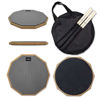 Picture of HAIRIESIS Snare Drum Practice Pad,12-Inch Practice Drum Pad,Double Sided Silent Drum Pad and Sticks,Drum Pads Carry Bag