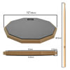 Picture of HAIRIESIS Snare Drum Practice Pad,12-Inch Practice Drum Pad,Double Sided Silent Drum Pad and Sticks,Drum Pads Carry Bag