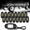 Picture of Hovano 16 Pods White Rock Lights 6000K Pure White 36 LEDs SMD Chips Super Bright Neon Underglow Light IP68 Waterproof for Pickup Trucks SUV UTV ATV RZR Car Boats (White)