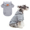 Picture of BEAUTYZOO Small Dog Hoodie Sweater with Pockets, Dog Clothes for Small Medium Dogs Boy Girl, Waffle-like Laminated Cotton Pet Coats with Hat and Leash Hole, All Weather Coat for Puppy Doggie Chihuahua