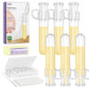 Picture of Nuliie Colostrum Collector Kit 7ml/6pcs, Leakproof, Reusable Breast Milk Collector, Heat & Freezer Resistant, BPA-Free, With Cotton Cloth Wipe, Storage Case, Cleaning Brush - Ready-to-Use for Newborns