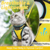 Picture of rabbitgoo Cat Harness and Leash Set for Walking Escape Proof, Adjustable Soft Kittens Vest with Reflective Strip for Cats, Comfortable Outdoor Vest, Bright Yellow, M