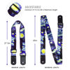 Picture of Van Gogh"Starry Night" Ukulele Strap & Leather Ends Shoulder Strap for Soprano Concert Tenor and Baritone Ukulele (Uke-Starry Night)