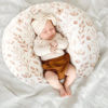 Picture of GRSSDER Nursing Pillow Cover, Stretchy Soft Minky Breastfeeding Pillow Slipcover, Fit Most Nursing Support Pillows for Breastfeeding, Comfortable Safe Pillow Cover, Watercolor Pink Flora