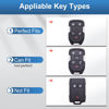 Picture of RUABIBAN Key Fob Cover Compatible with 2019 2020 2021 2022 Chevy Silverado GMC Sierra 1500 2500HD 3500HD Terrain Acadia Smart Key Protector Shell 5 Buttons