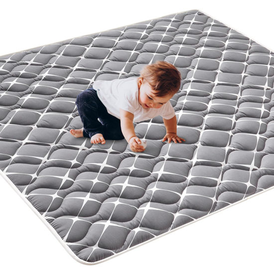 Picture of Vibe bear High-Density Sponge Baby Play Mat,36x36 Inches Thicken One-Piece Infants Crawling Mat,Comfortable and Soft Baby Playmat,Non Slip Washable Floor Mat for Babies,Infants,Toddlers