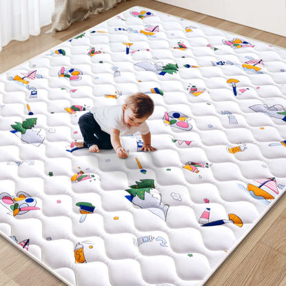 Picture of Vibe bear Baby Play Mat 71" X 59", Premium Thicker Foam One-Piece Crawling Mat, Extra Large Anti- Slip Crawling Mat Activity Playmats for Babies,Toddlers, Infants, Play & Tummy Time