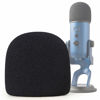Picture of Microphone Foam Mic Windscreen Cover for Blue Yeti, Yeti Pro Microphones, Blue Yeti Pop Filter Wind Shield by SUNMON (Black)