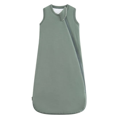 Picture of HAPIU Unisex Rayon Made from Bamboo Baby Sleep Sack TOG 1.0, 2-Way Zipper YKK, Wearable Blanket Baby, 6-18 Months,Dark Forest Green